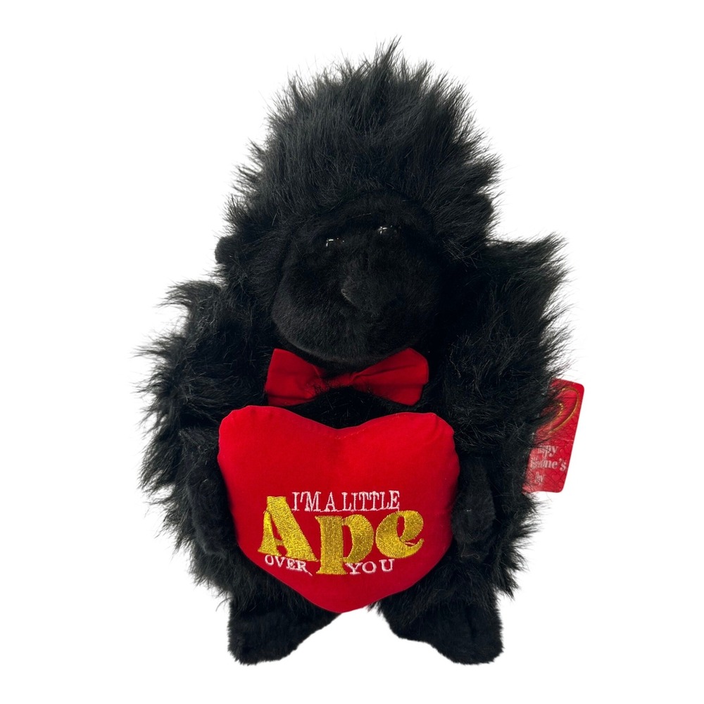 Joelson Industries Gorilla Plush Ape Over You Heart Valentine Stuffed Animal 12"
